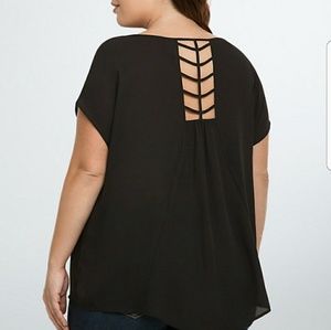 Torrid Cage Back Dolman Top